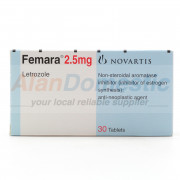 Femara, 1 box, 30 tabs, 2.5 mg/tab..